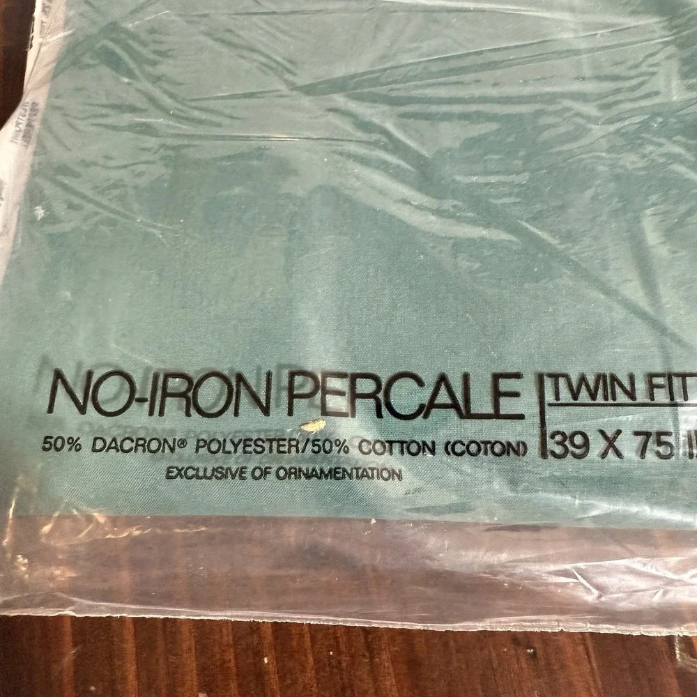 Color Connection West Point Pepperell Twin Flat And Fitted Sheets Jade Green NEW